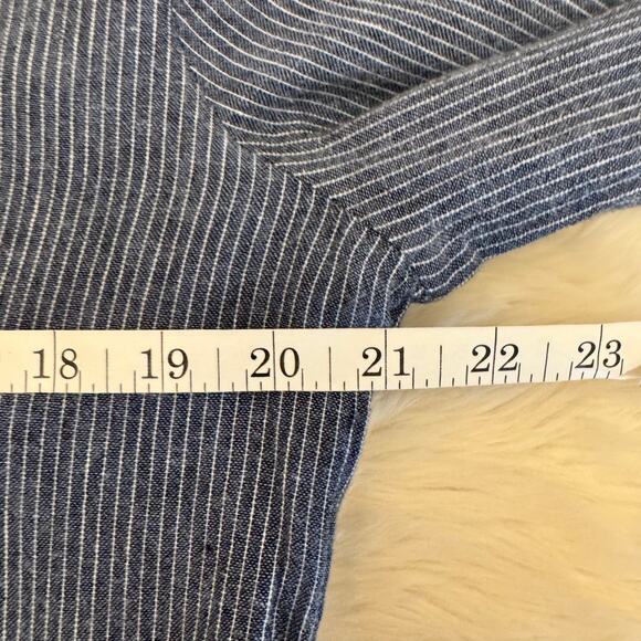 Rails Lydia Salem Stripe Drop Waist Linen Dress Small - Picture 11 of 13